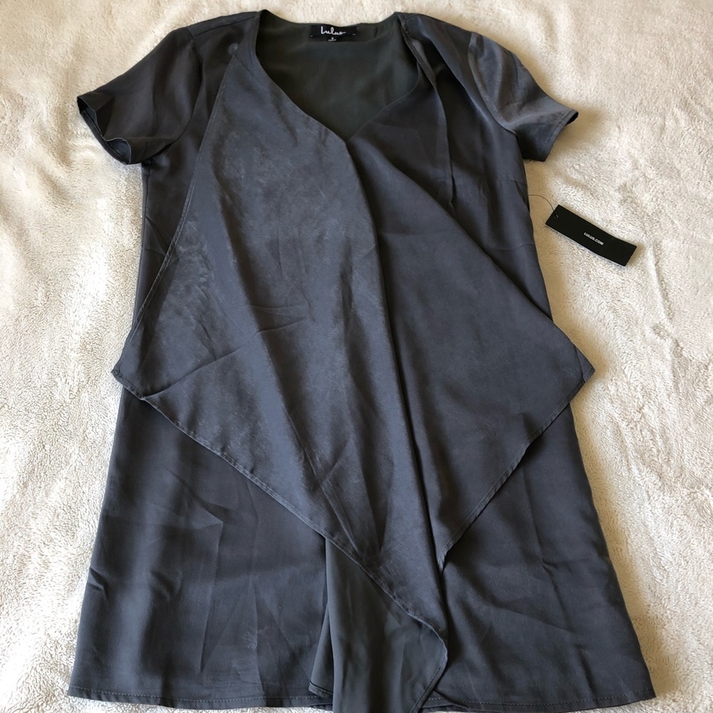 LULUS DARK GREEN FLOWY DRESS